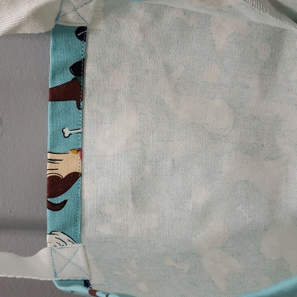 Design Imports NWT 100% Cotton Dog Print Tote Shopping Bag - Picture 5 of 6